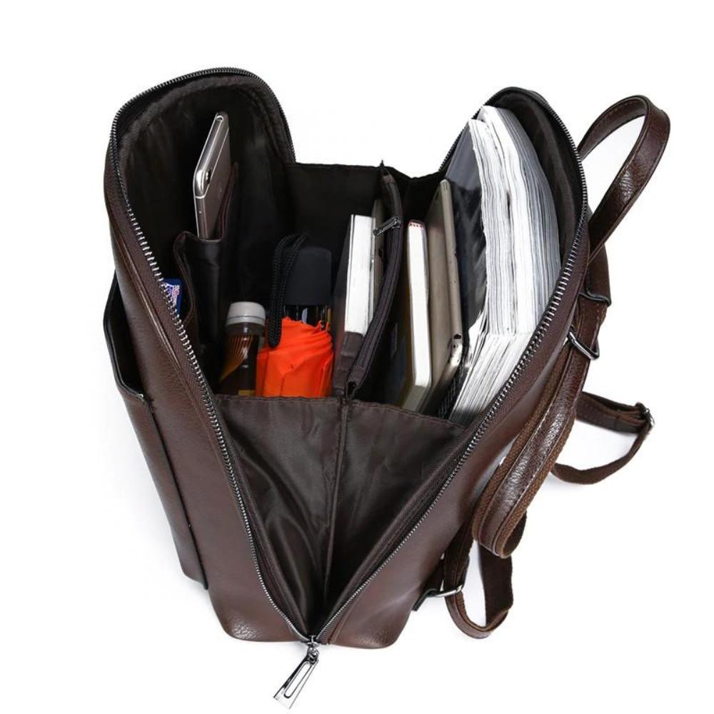 Isabella – Mochila elegante con doble cremallera, diseño refinado