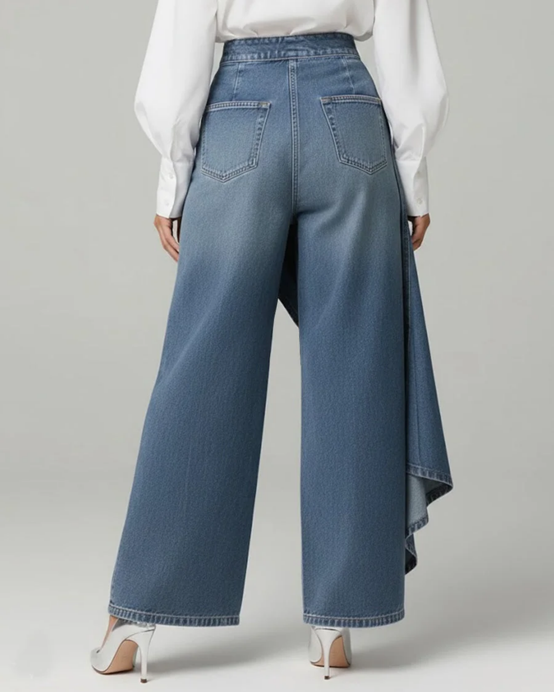 Clara – Pantalones vaqueros elegantes con vuelta