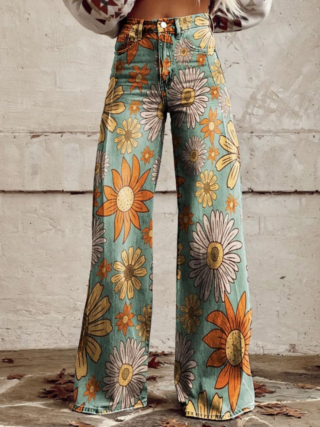 Laura – Pantalón palazzo floral