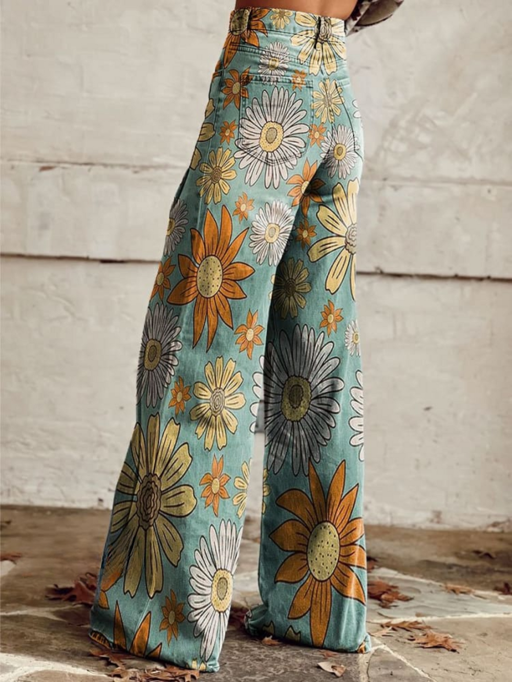 Laura – Pantalón palazzo floral