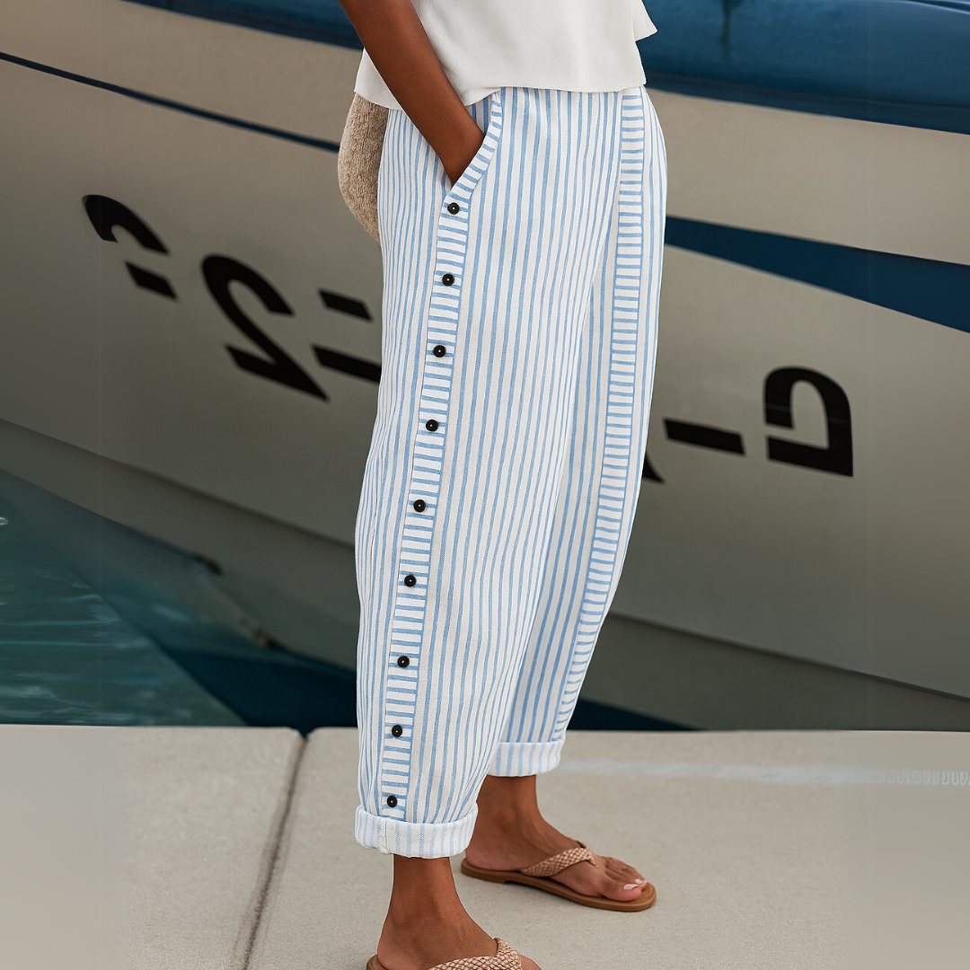 Pantalón Caitlin — Rayas que estilizan