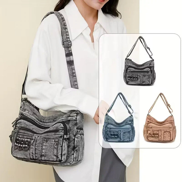 Jenna – Elegante bolso de hombro vaquero