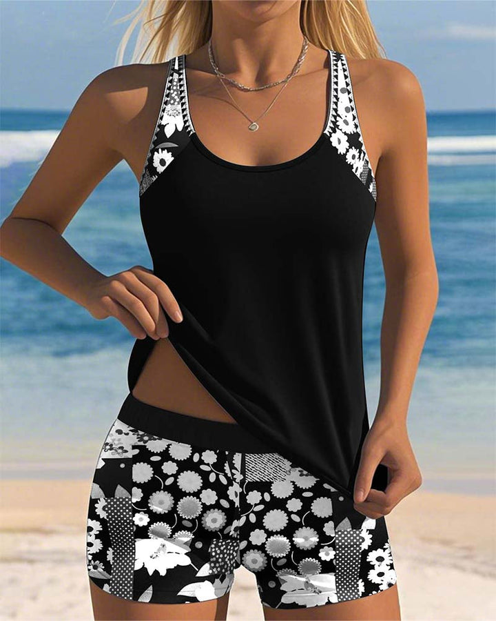 Luna – Conjunto de bañador blusa y short