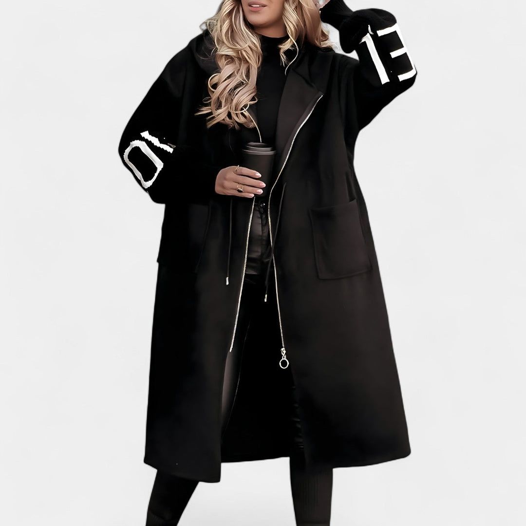 Clara – Cardigan elegante tipo abrigo con capucha