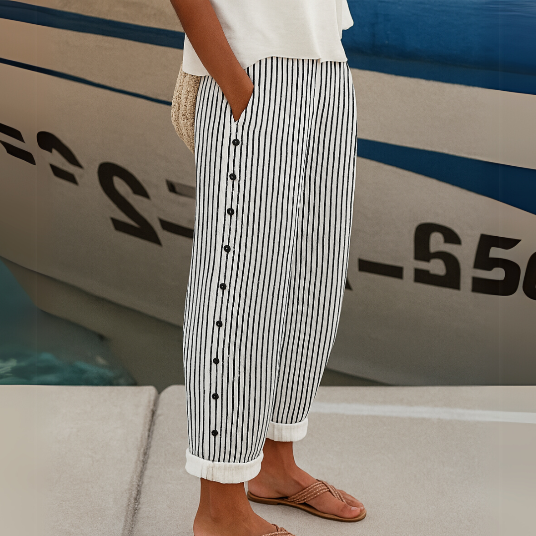Pantalón Caitlin — Rayas que estilizan
