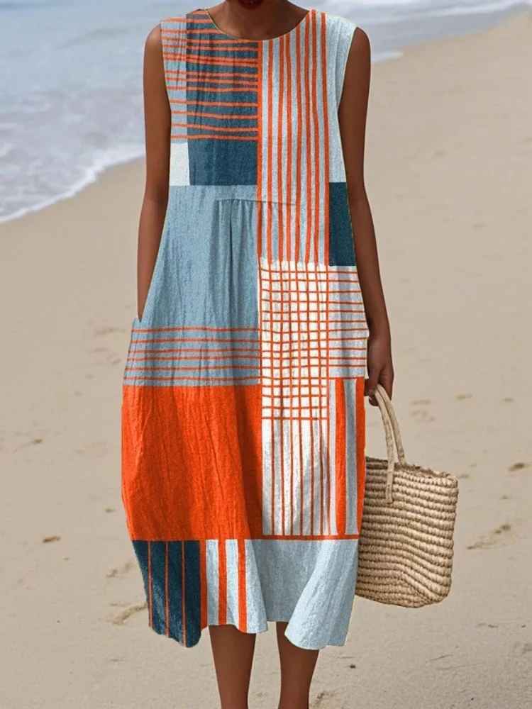 Poppy – Vestido patchwork color block edición limitada