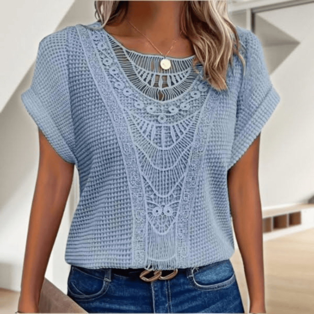 Simone – Top ibicenco escote redondo boho
