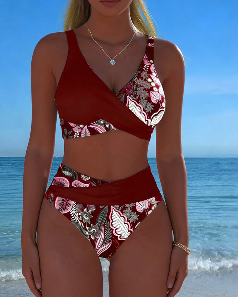 Lola – Bikini estampado floral escote en V