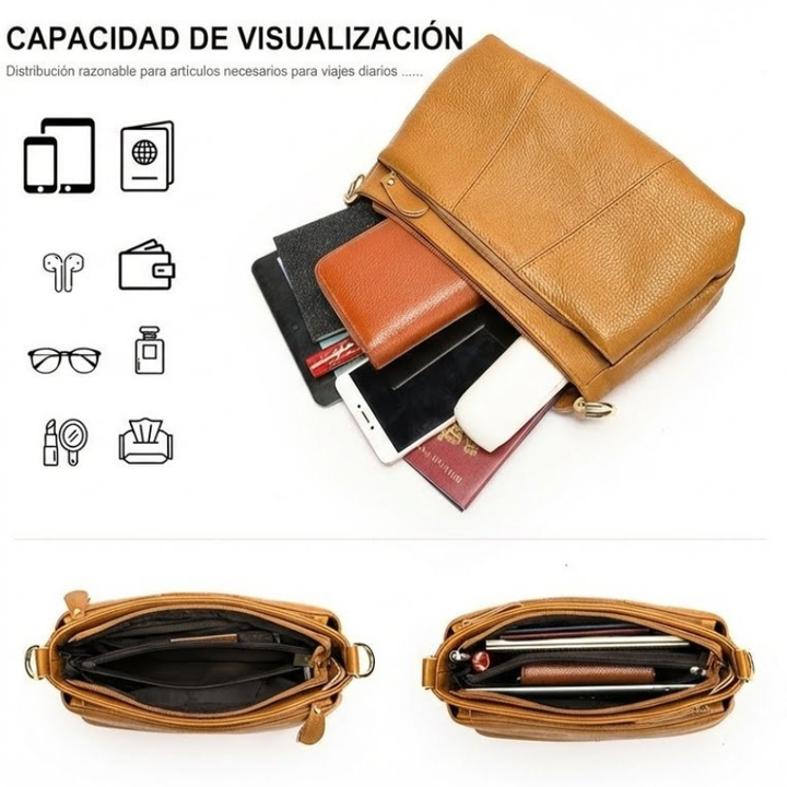 Rina – Bolso bandolera elegante con diseño de guijarros