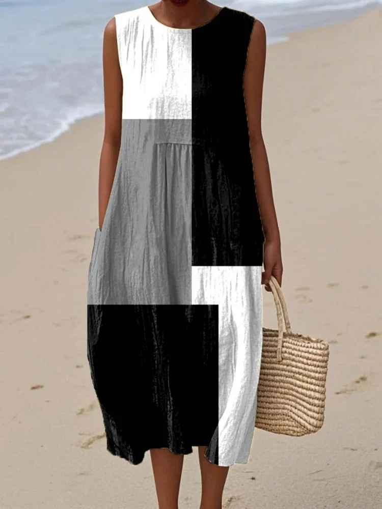 Poppy – Vestido patchwork color block edición limitada
