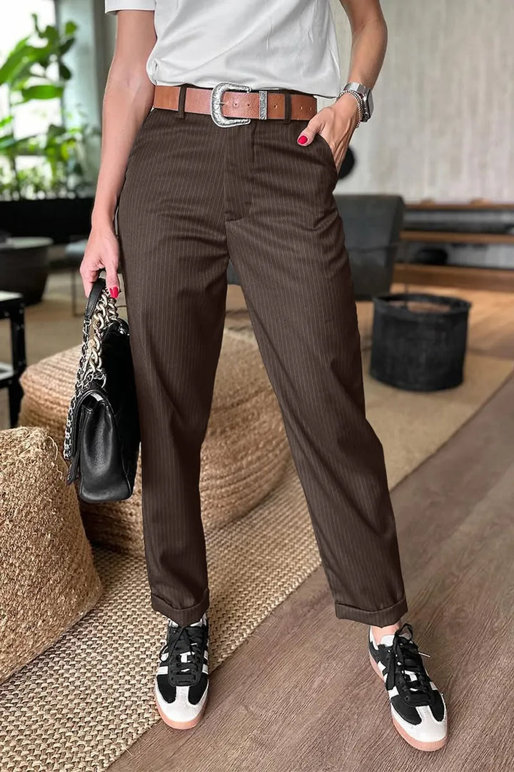 Mathilda – Pantalones elegantes y favorecedores con rayas
