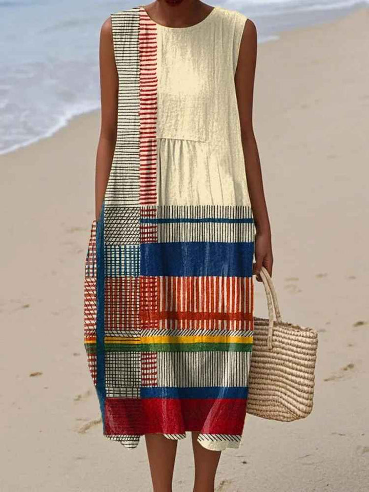 Poppy – Vestido patchwork color block edición limitada