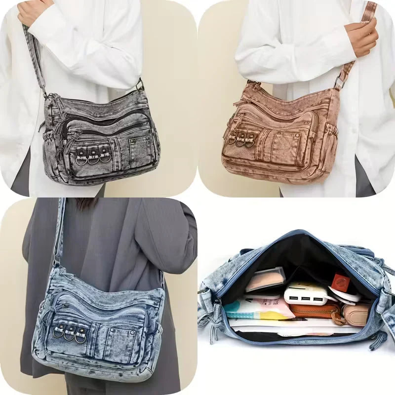 Jenna – Elegante bolso de hombro vaquero