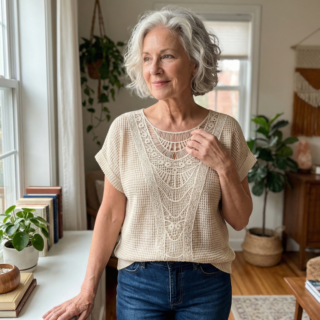 Simone – Top ibicenco escote redondo boho