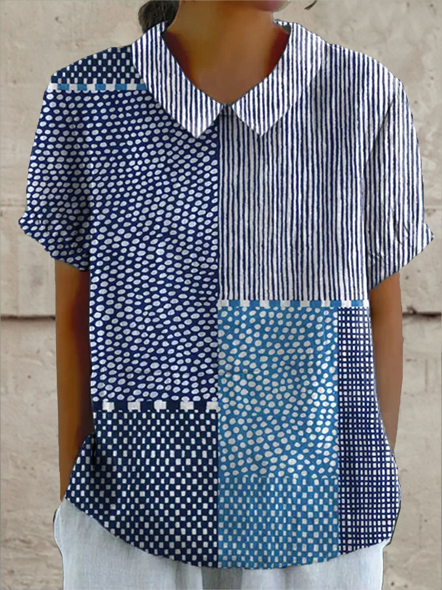 Ana – Camisa con estampado patchwork