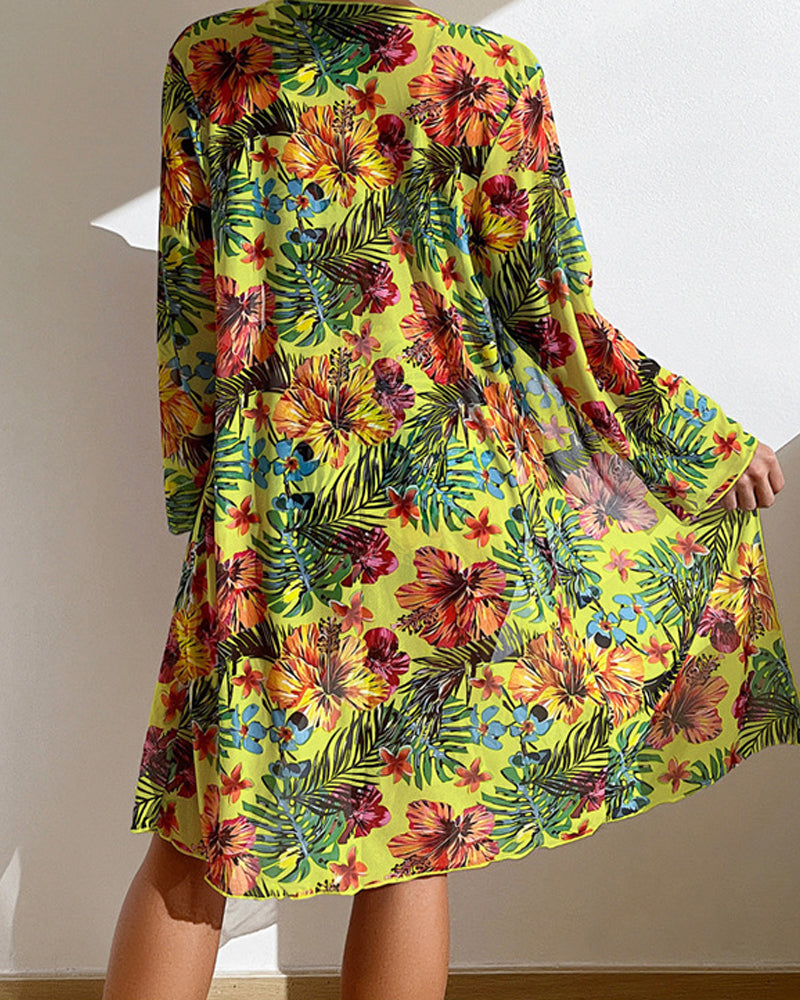 Daniela – Conjunto bikini y kimono floral