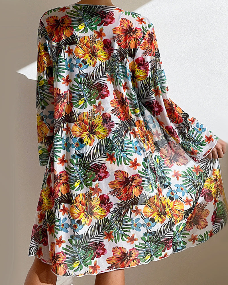 Daniela – Conjunto bikini y kimono floral