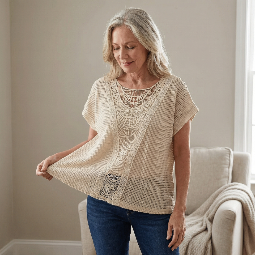 Simone – Top ibicenco escote redondo boho