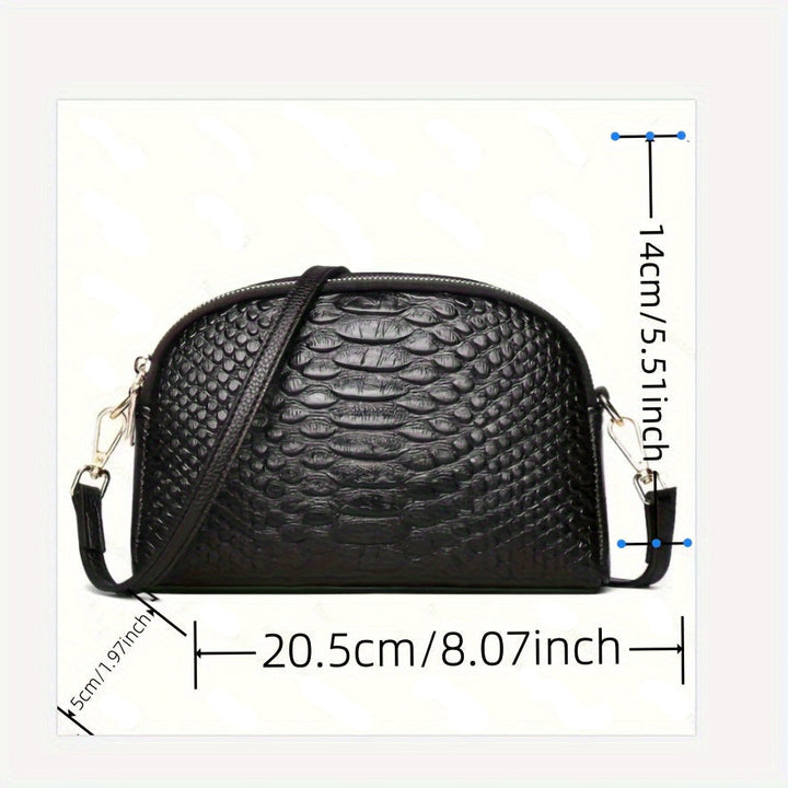 Isabella – Bolso bandolera elegante con relieve de cocodrilo