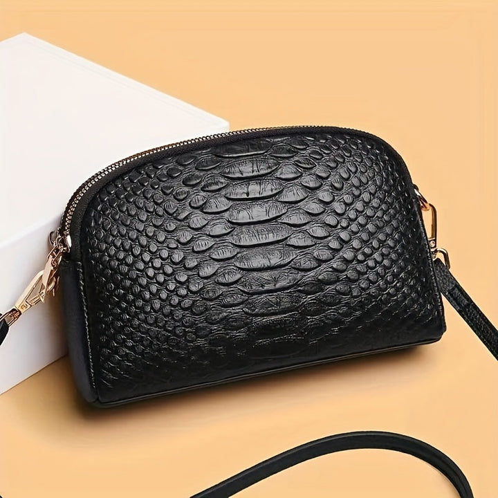 Isabella – Bolso bandolera elegante con relieve de cocodrilo