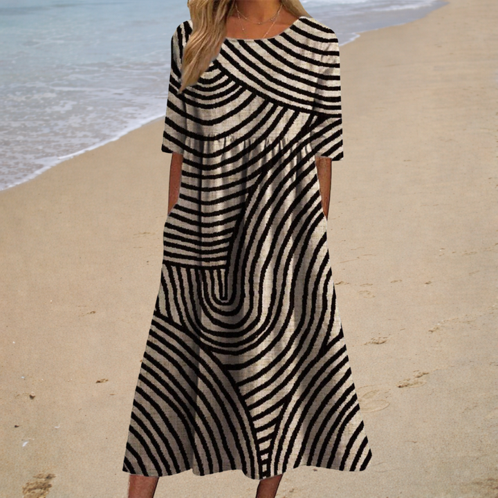 Aurélie – Vestido midi fluido con estampado floral