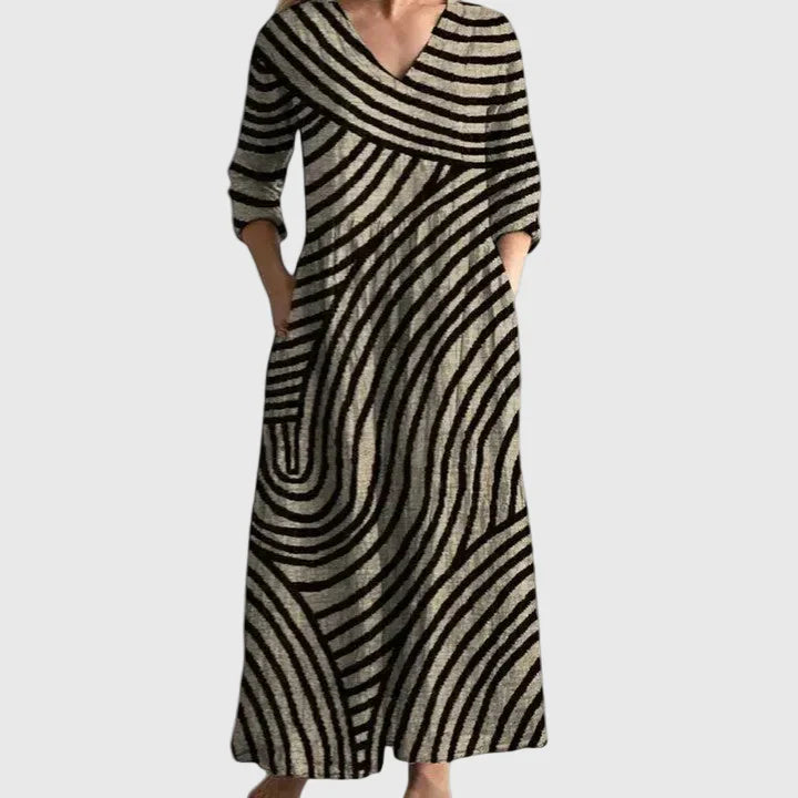 Elena – Vestido midi de silueta fluida