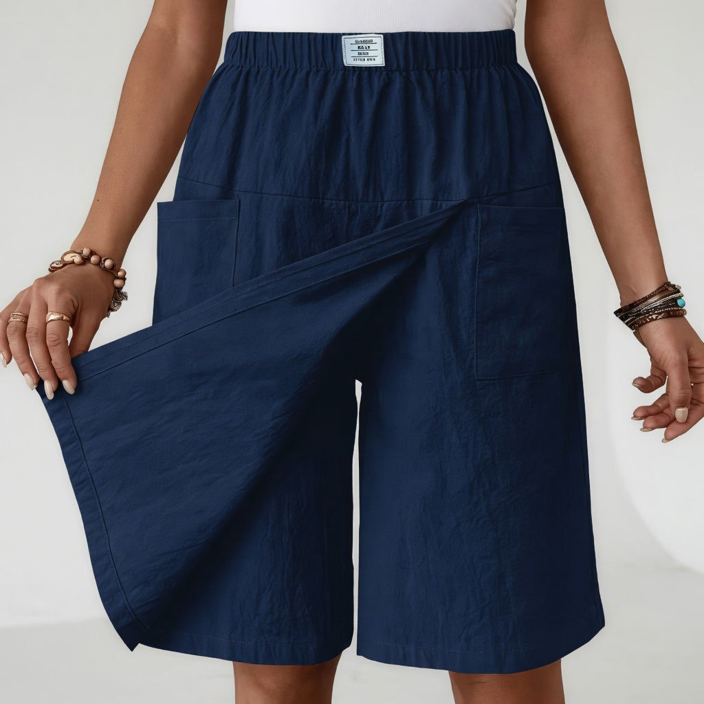 Brisa – Skort cruzado cintura elástica con bolsillos