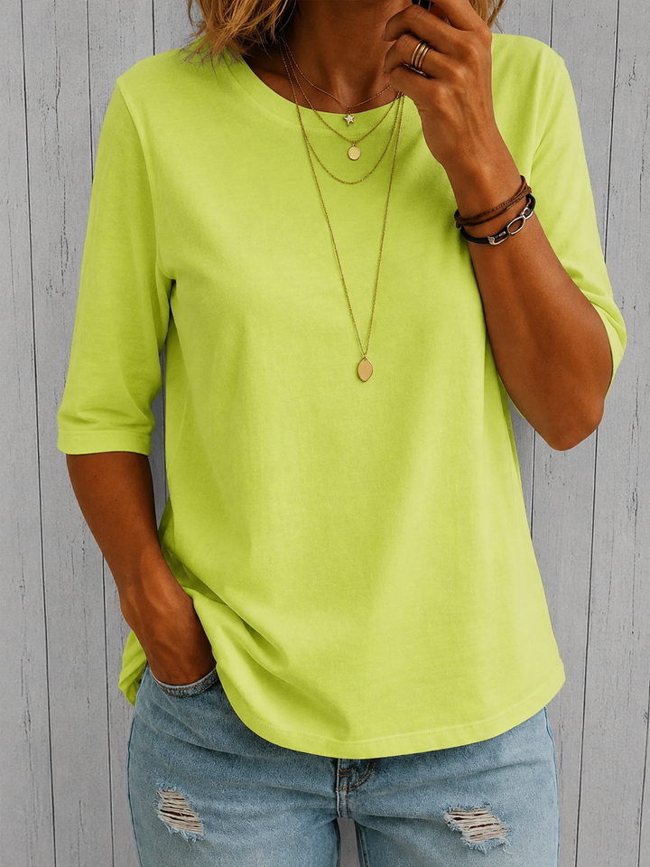 Marta – Camiseta básica manga corta cuello redondo