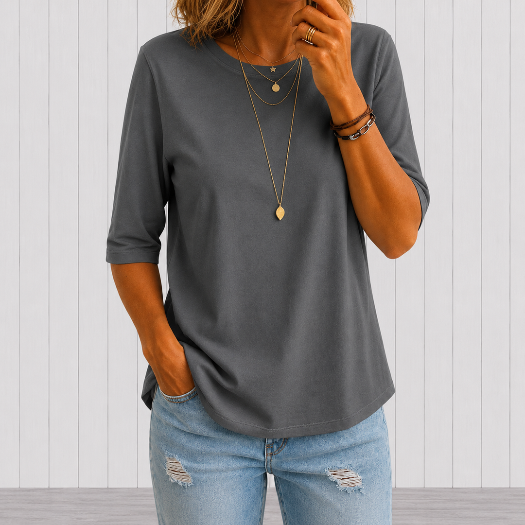 Marta – Camiseta básica manga corta cuello redondo