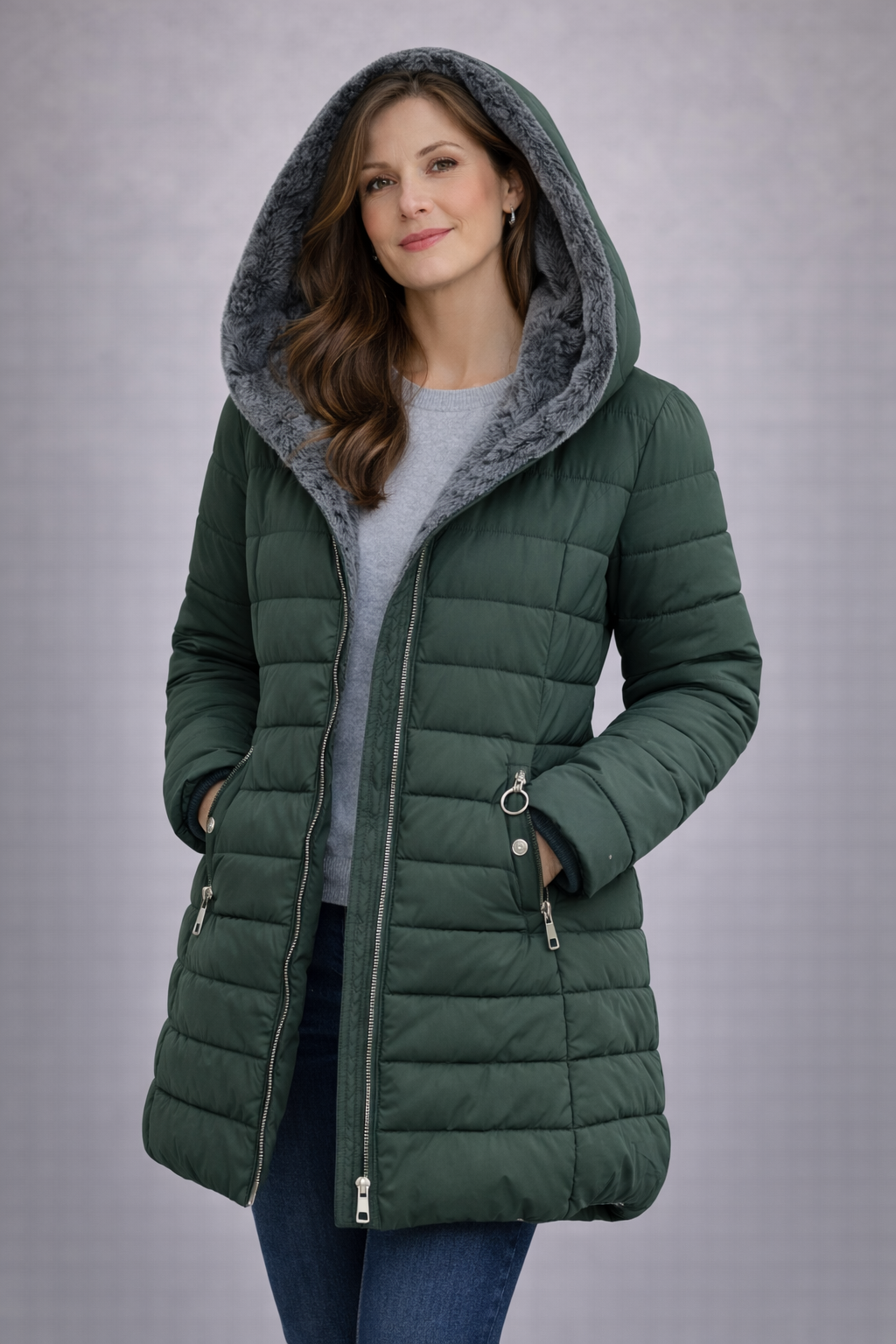 Clara – Abrigo acolchado elegante con forro polar