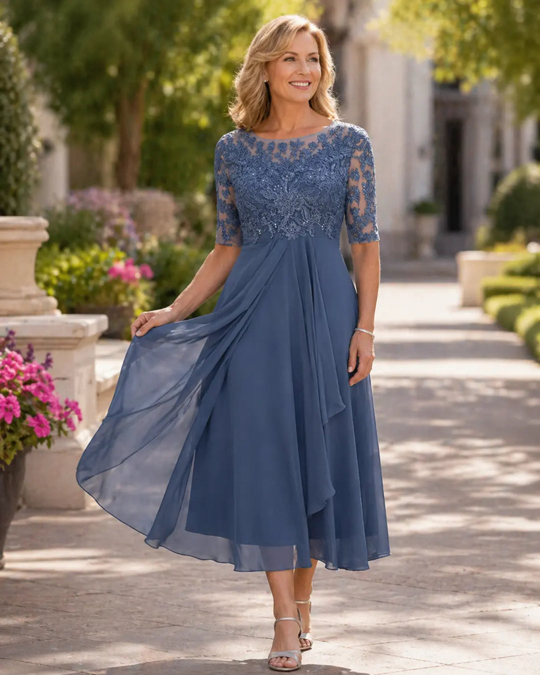 María – Vestido largo con corsé y falda fluida