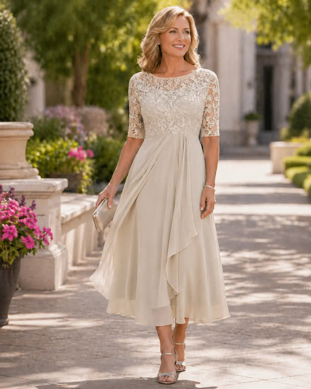 María – Vestido largo con corsé y falda fluida
