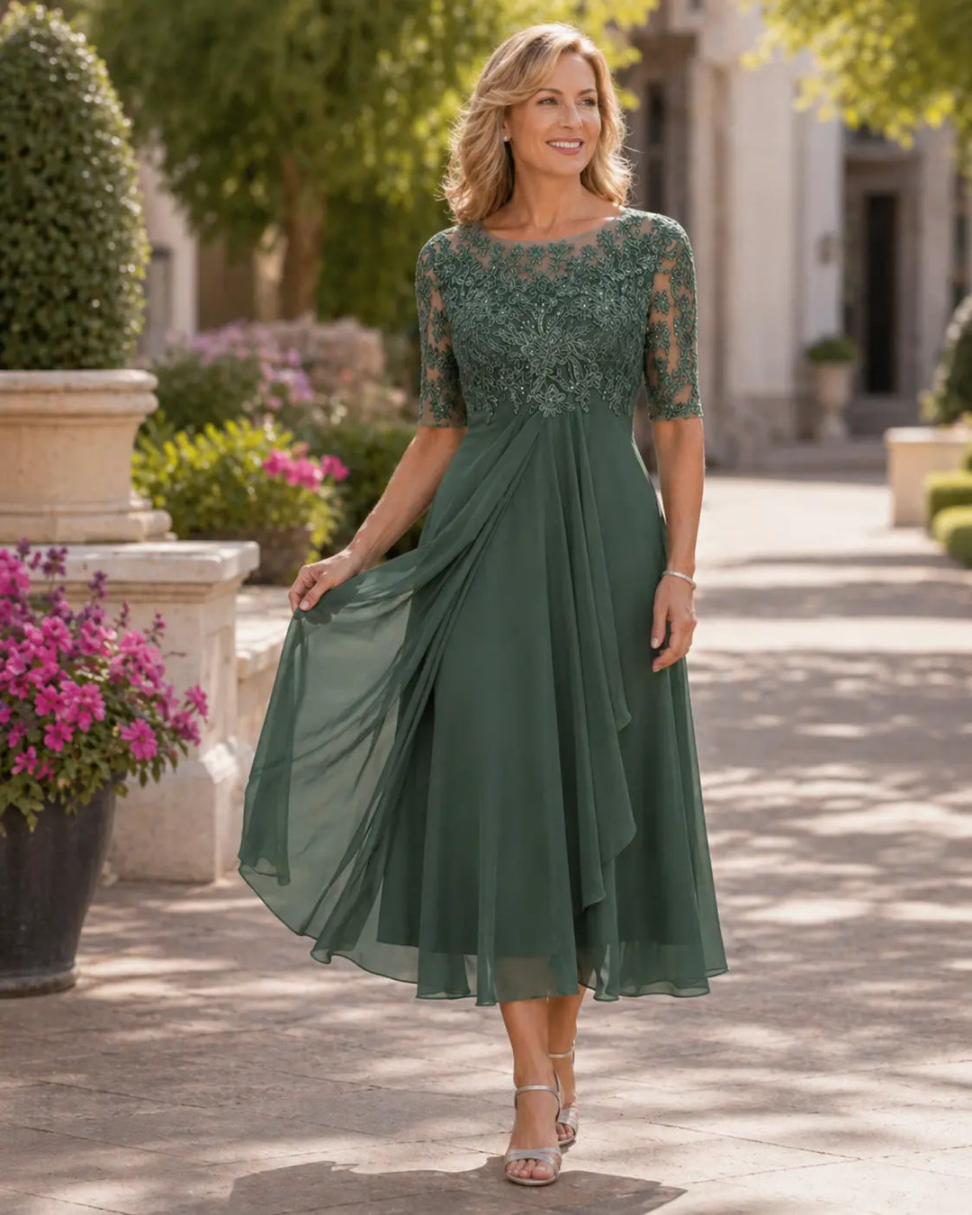 María – Vestido largo con corsé y falda fluida