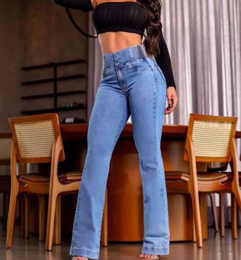 Isabella – Elegantes vaqueros elásticos con cintura alta