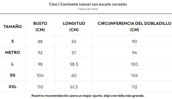 Cleo – Camiseta casual elegante con escote corazón