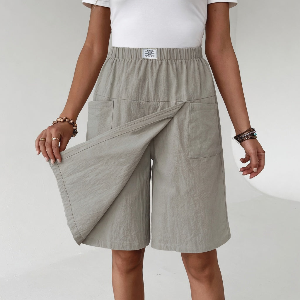 Brisa – Skort cruzado cintura elástica con bolsillos