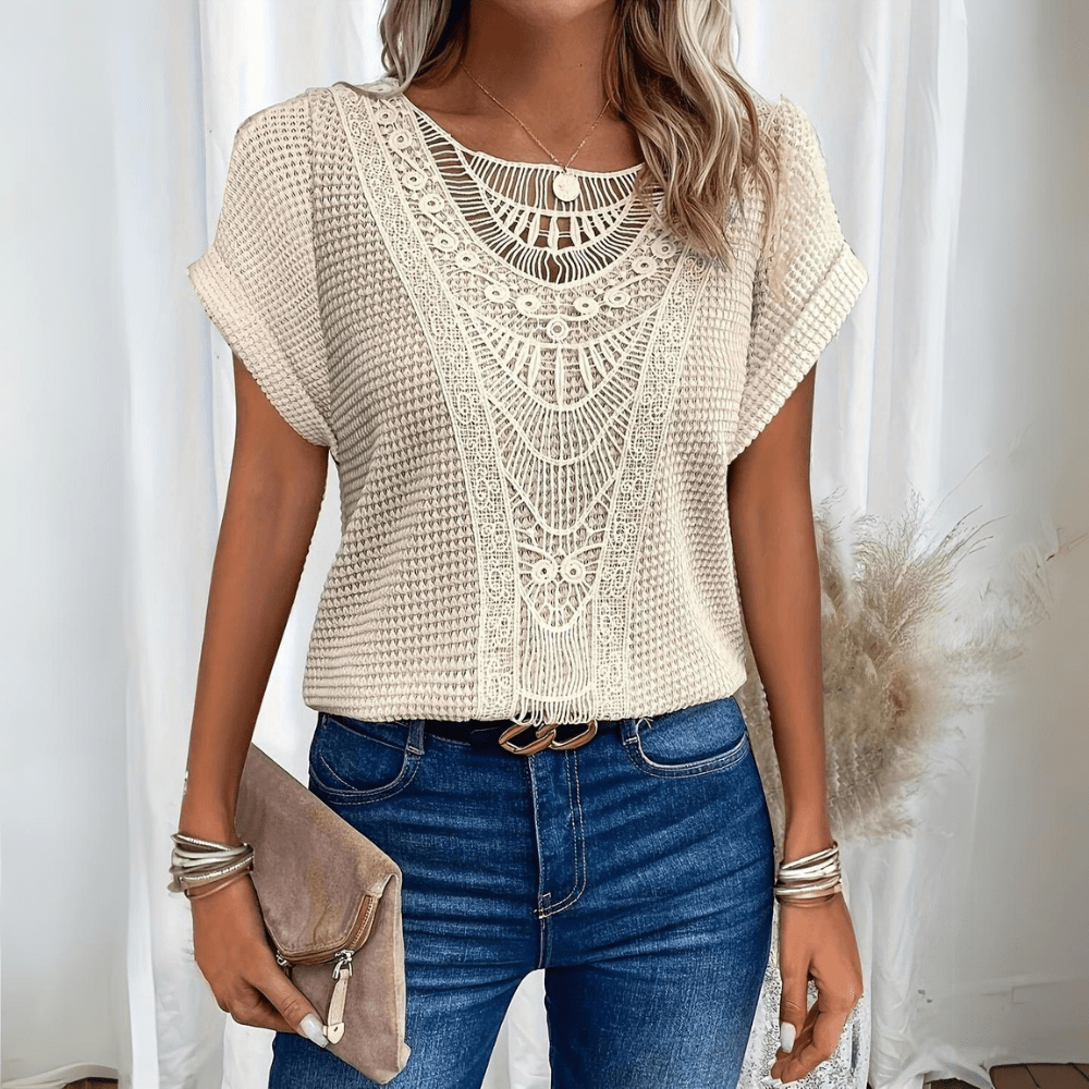 Simone – Top ibicenco escote redondo boho