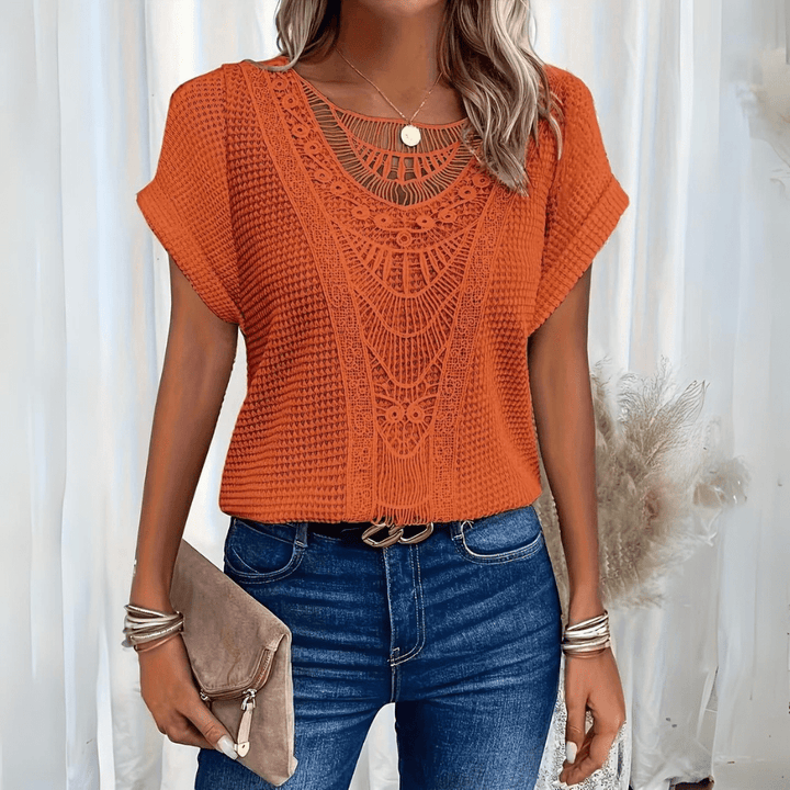 Simone – Top ibicenco escote redondo boho