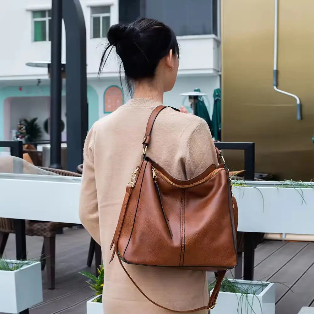 Isabel – Bolso hobo antirrobo elegante + Cartera pequeña GRATIS
