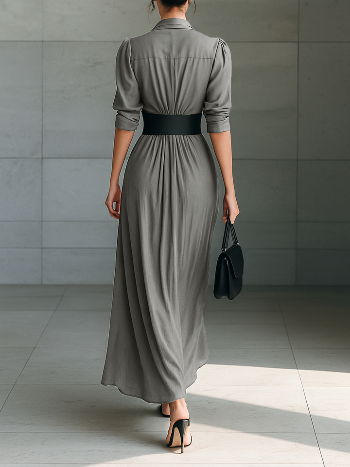 Isabel – Vestido largo elegante plisado