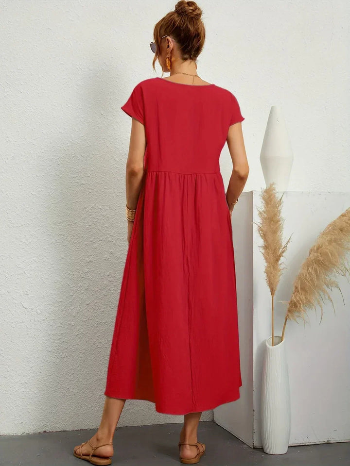 Ana – Vestido midi fluido con silueta suelta