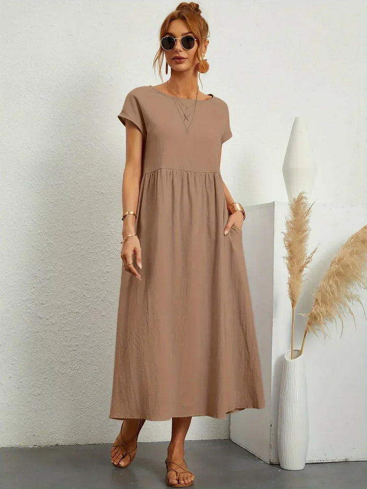Ana – Vestido midi fluido con silueta suelta