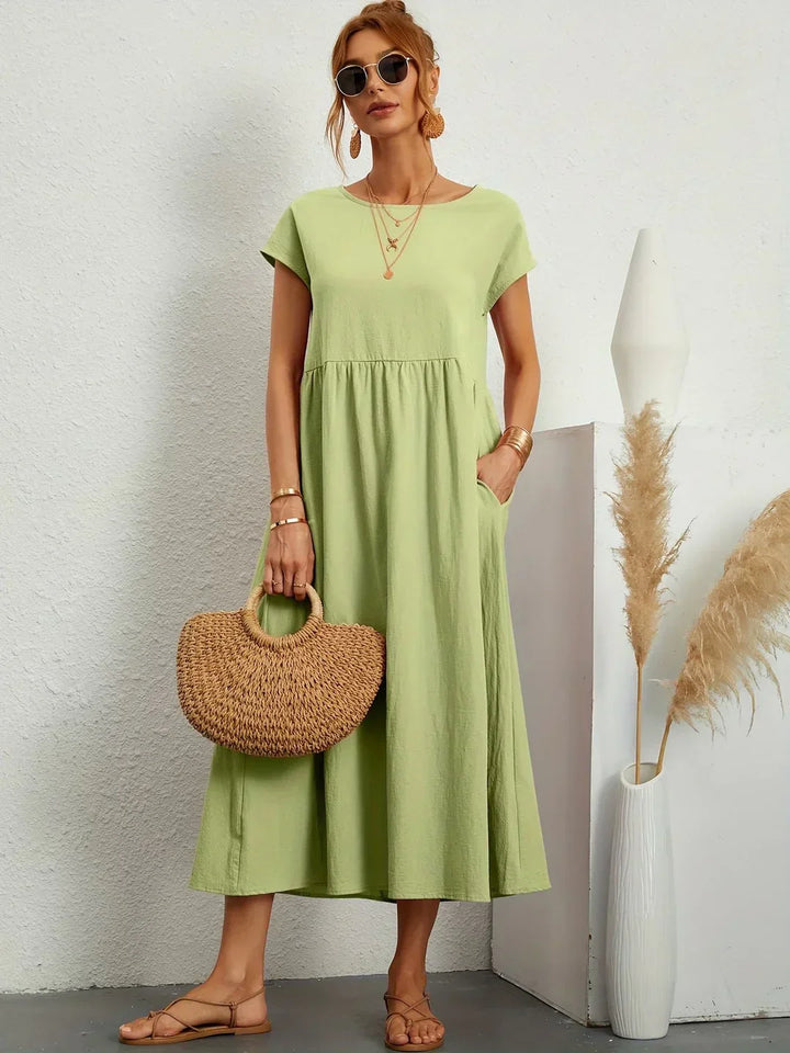 Ana – Vestido midi fluido con silueta suelta
