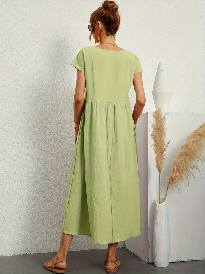 Ana – Vestido midi fluido con silueta suelta