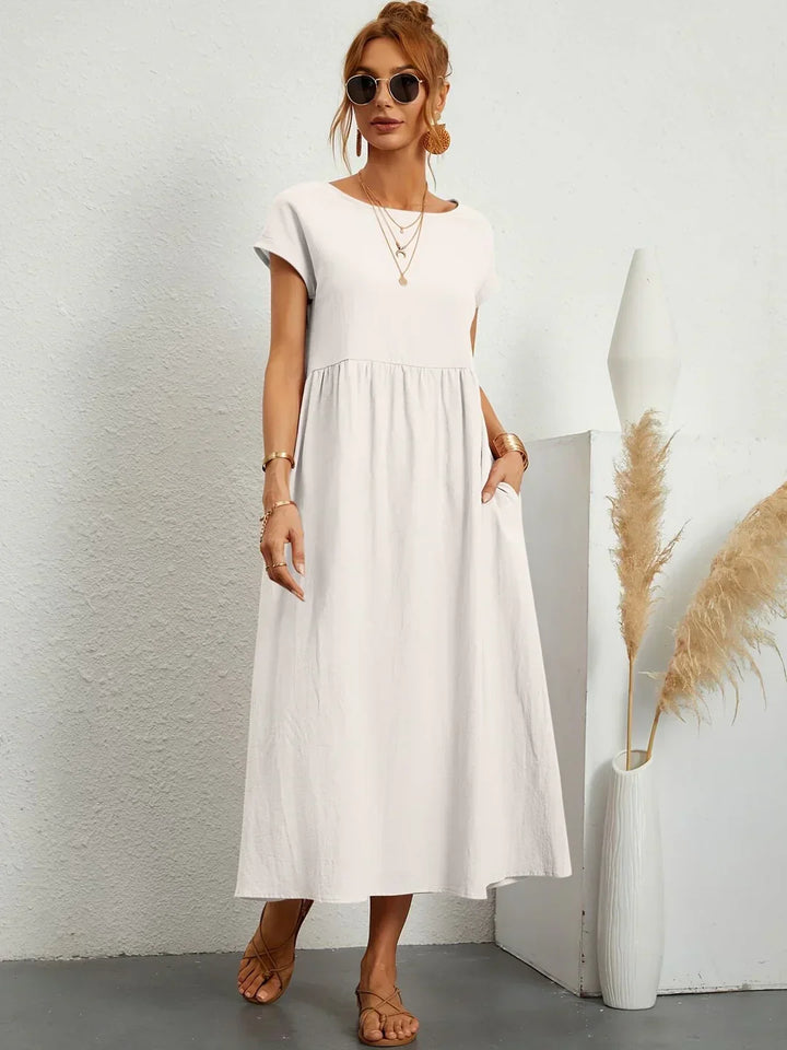 Ana – Vestido midi fluido con silueta suelta