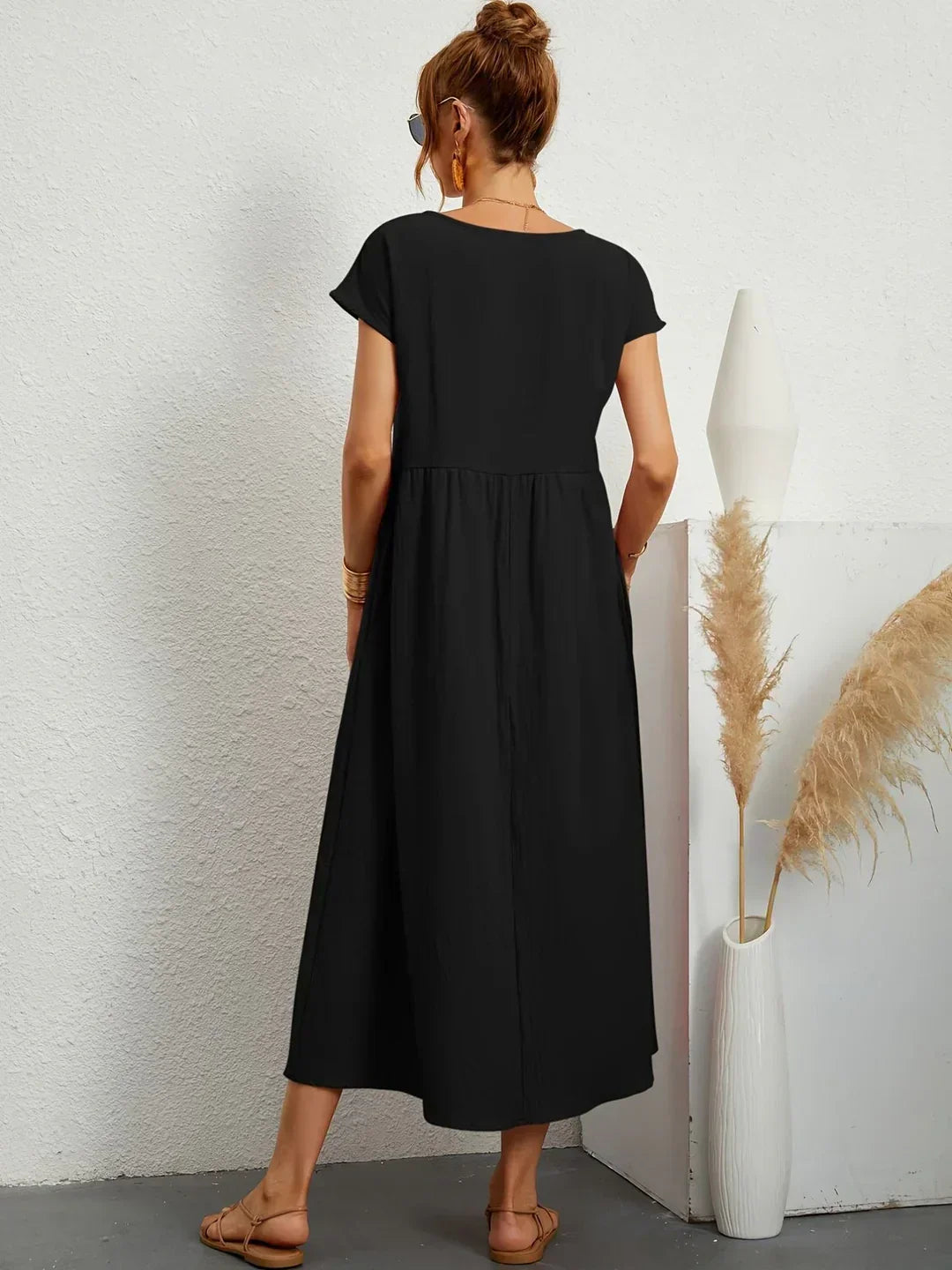 Ana – Vestido midi fluido con silueta suelta