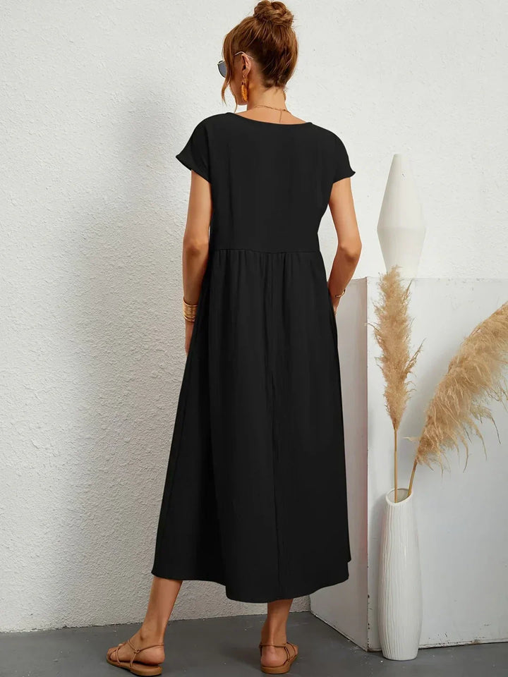 Ana – Vestido midi fluido con silueta suelta