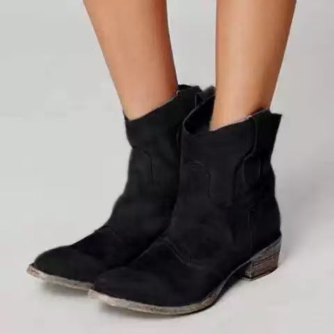Carmen – Botines tacón bloque punta redondeada