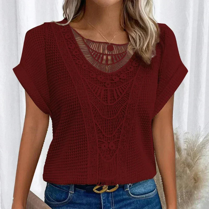 Simone – Top ibicenco escote redondo boho