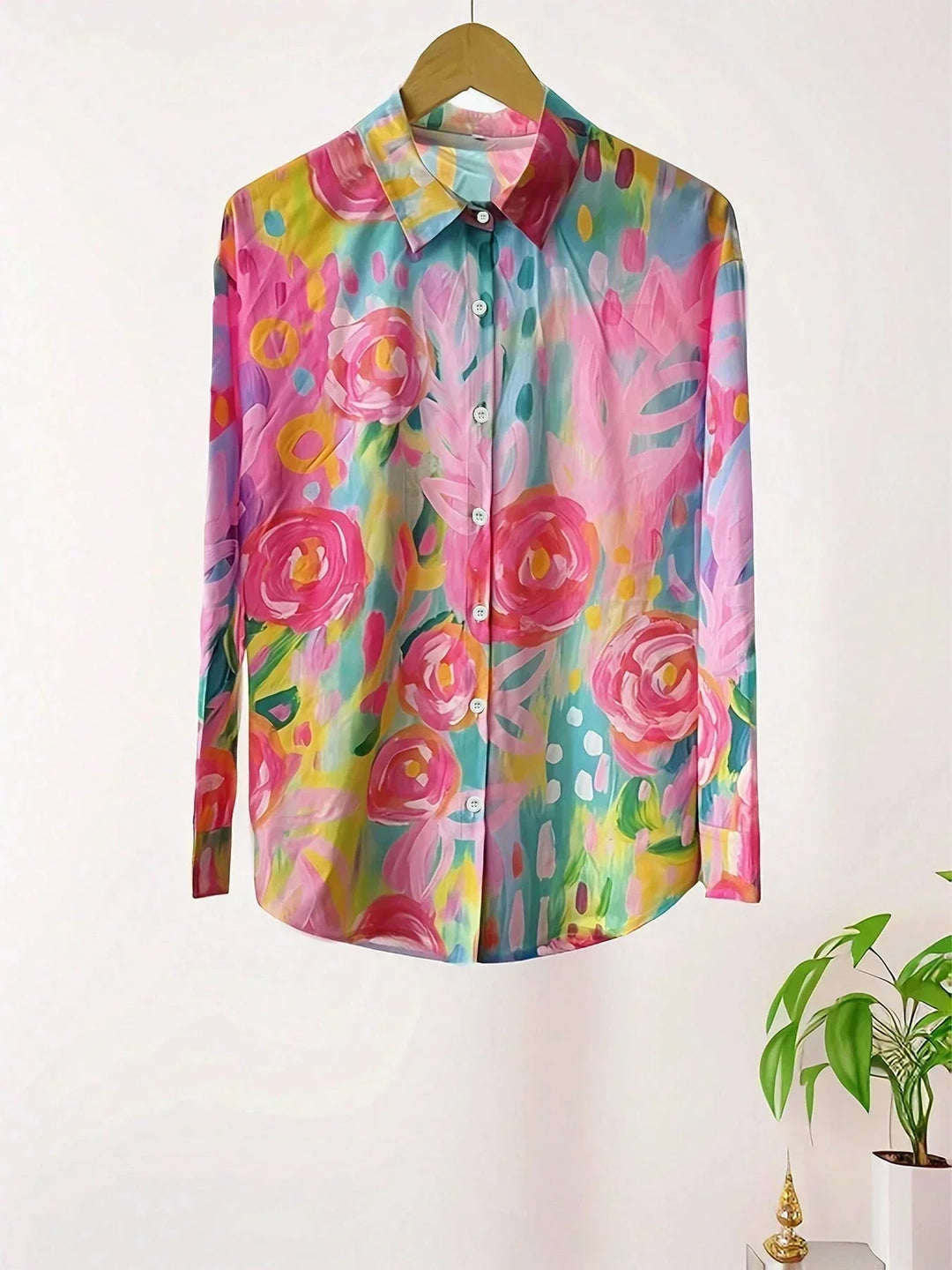 Sadie – Blusa estampada de colores vibrantes